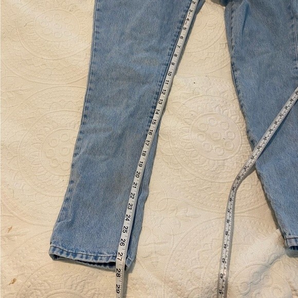 Blank NYC The Bleecker size 28 Light Wash Belt Appliqué Western Mom Jeans - Picture 11 of 12